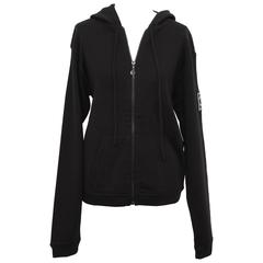 Chanel Black Knit Hoodie with CC