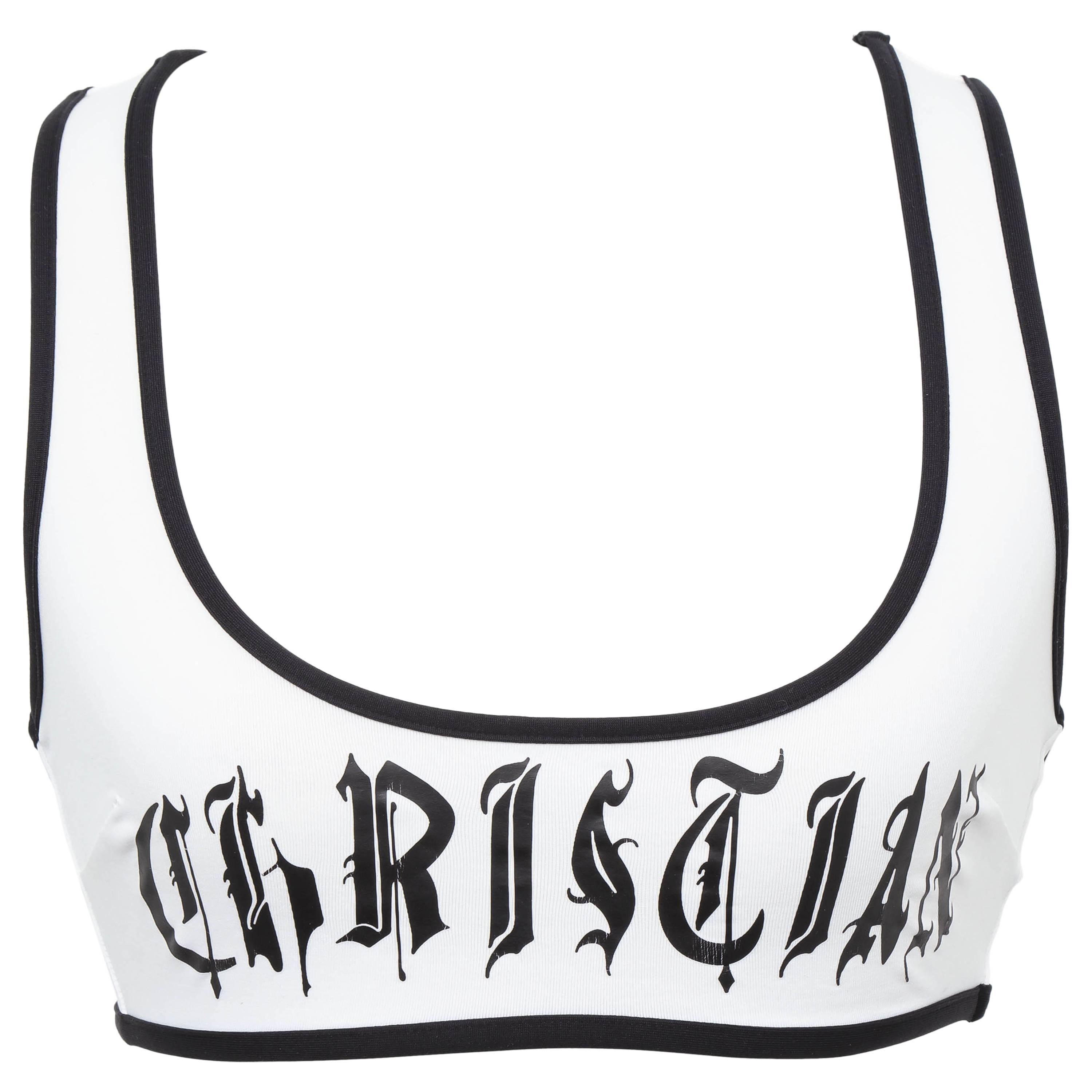 Rare Christian Dior Logo Bra Top by John Galliano 