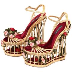 Very rare Dolce & Gabbana Runway Cage Heel Shoes Piece of Art!