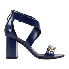Louis Vuitton Blue Leather Heels, Size 37.5