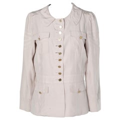Pale silk jacket with gold buttons Louis Vuitton 