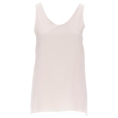 CHLOE washed pink 100% silk scoop neck sleeveless tank top FR34 XS