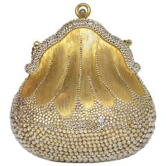 Judith Leiber Vintage '90s Crystal Minaudiere Evening Bag GHW