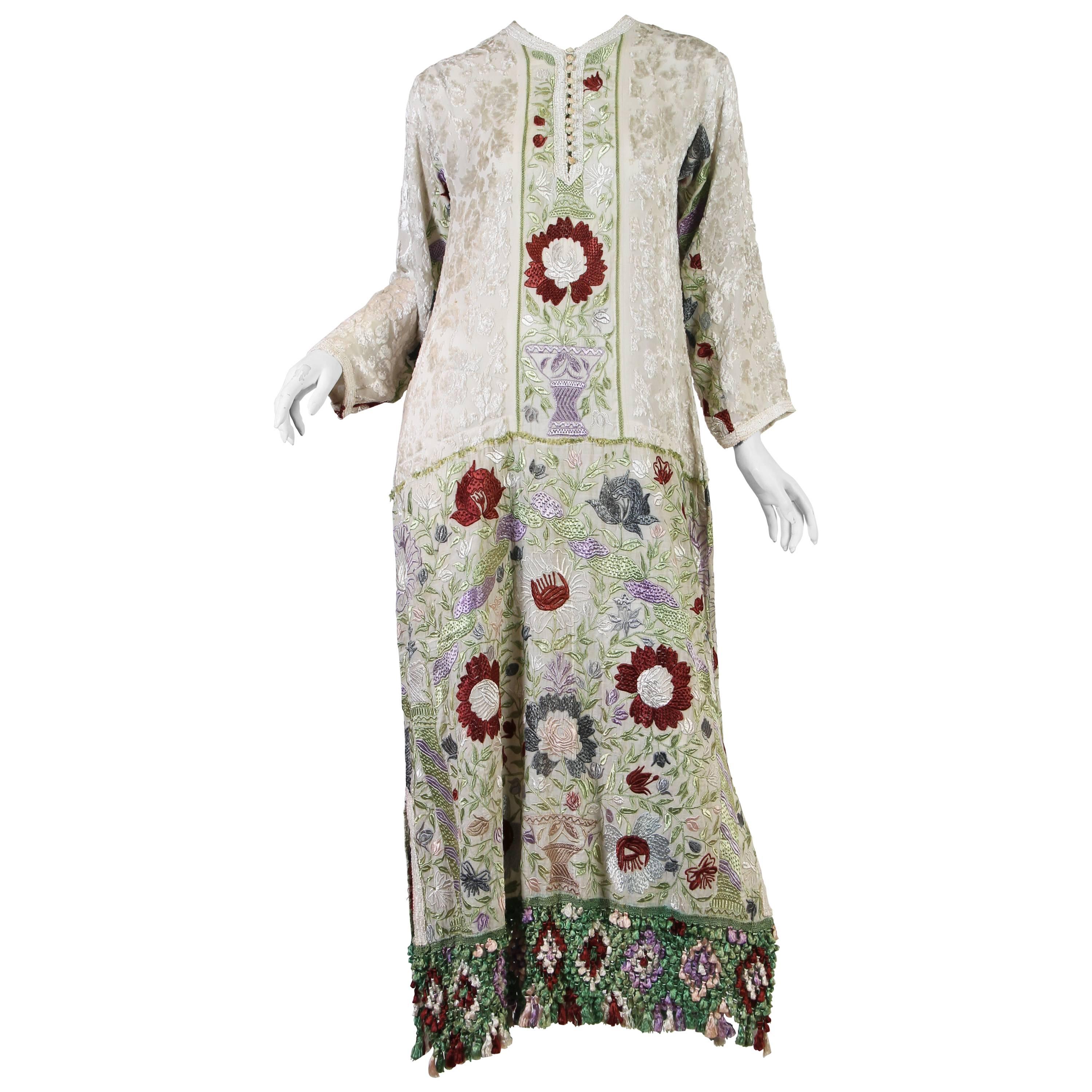 Middle Eastern Fully Hand Embroidered Tunic Dress