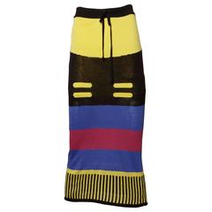 Vivienne Westwood Striped Color Block Knit Skirt