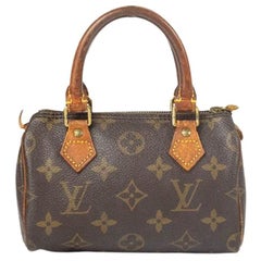 Used LOUIS VUITTON, Nano Speedy in brown canvas