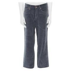 KOLOR JAPAN teal blue corduroy 5-pocket cropped pants JP1 S