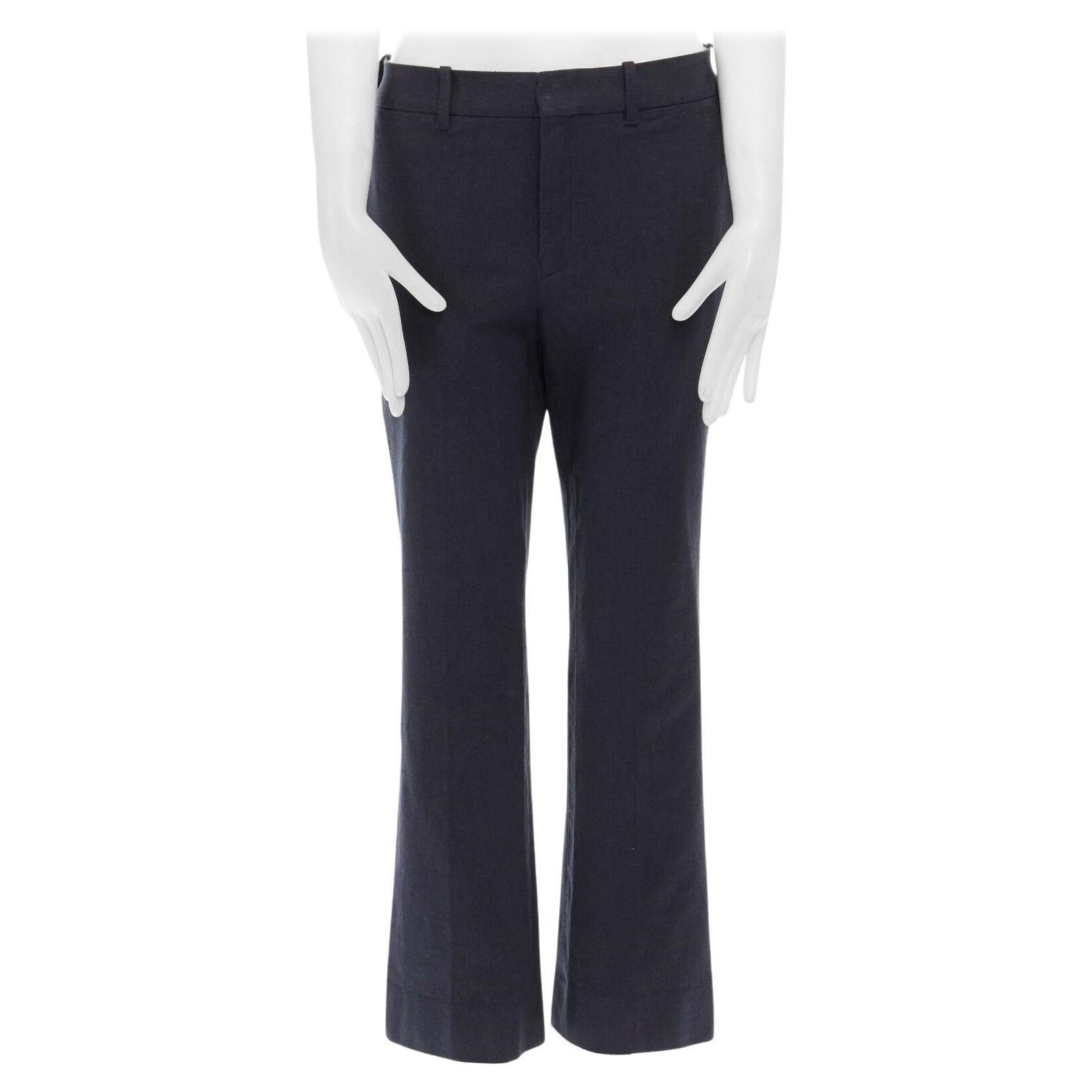 45R 45RPM dark grey stiff cotton blend slim fit pants JP2 For Sale