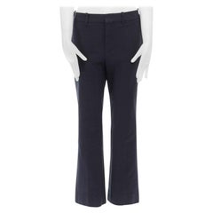 45R 45RPM pantalon slim gris foncé en coton mélangé rigide JP2