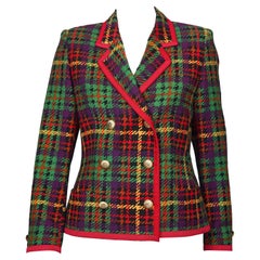 Vintage VERSACE SPORT Plaid Houndstooth Blazer Jacket