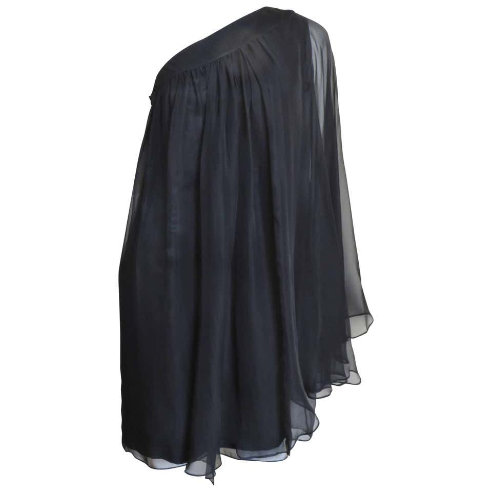 Christian Dior One Shoulder Silk Caftan Dress For Sale at 1stDibs | one ...