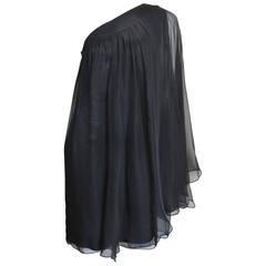 Christian Dior One Shoulder Silk Caftan Dress