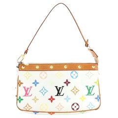 Louis Vuitton White Multicolor Monogram Pochette Bag of Aisha