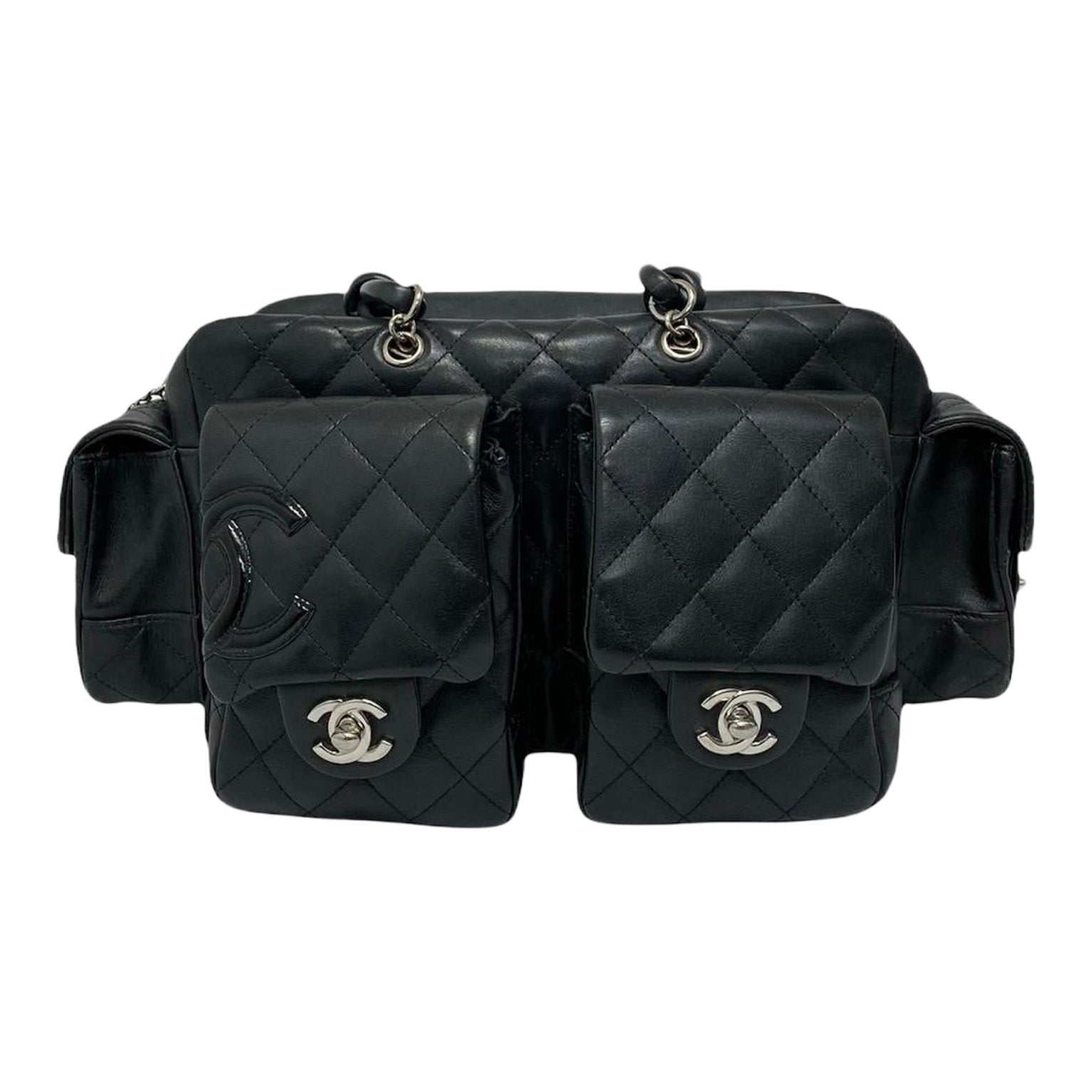 Chanel Black Leather Cambon Bag