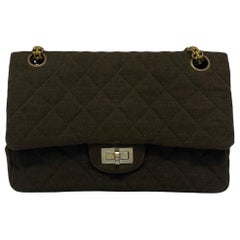 Chanel Brown Fabric 2.55 Bag