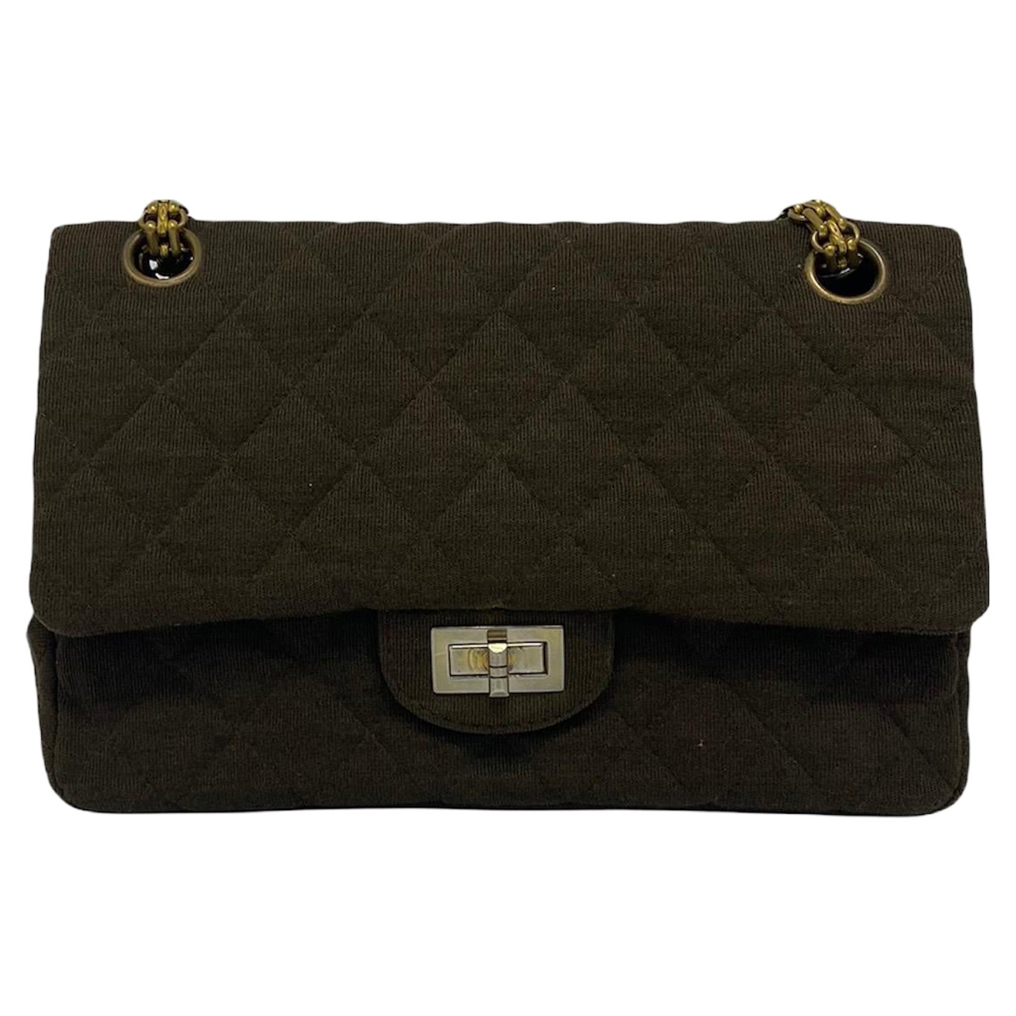 Chanel Brown Fabric 2.55 Bag Shoulder Bag