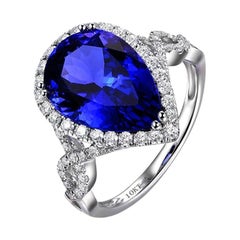 5 Carat Lab Sapphire Ring 10 Karat While Gold Filled
