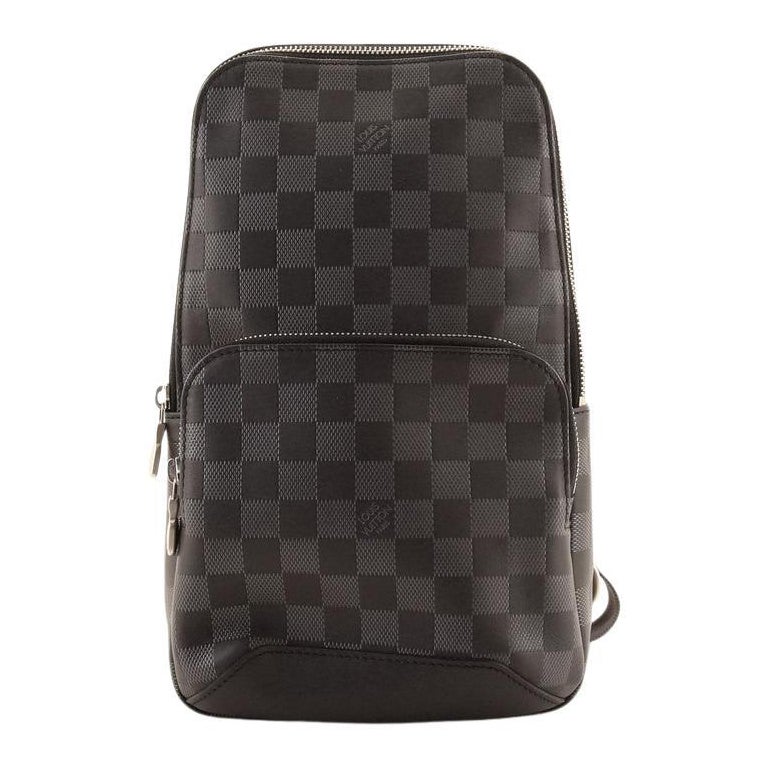 Louis Vuitton Avenue Sling Damier Graphite Backpack Bag Black