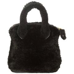 Louis Vuitton Ltd Ed. Black Pulsion Shearling Lockit Bag rt. $3, 450