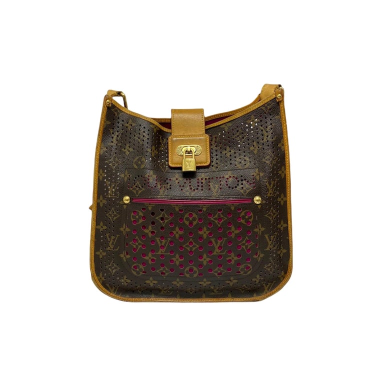 LOUIS VUITTON Limited Edition Perforated Musette Bag (Monogram & Fuchsia )