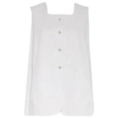 Chanel White Sleeveless Top