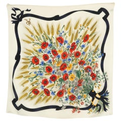Gucci Multicolour Flora Printed Silk Scarf 