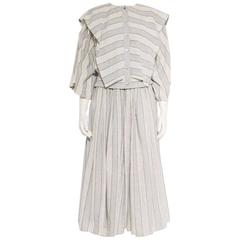 Vintage Issey Miyake Plantation Striped Top & Skirt Set