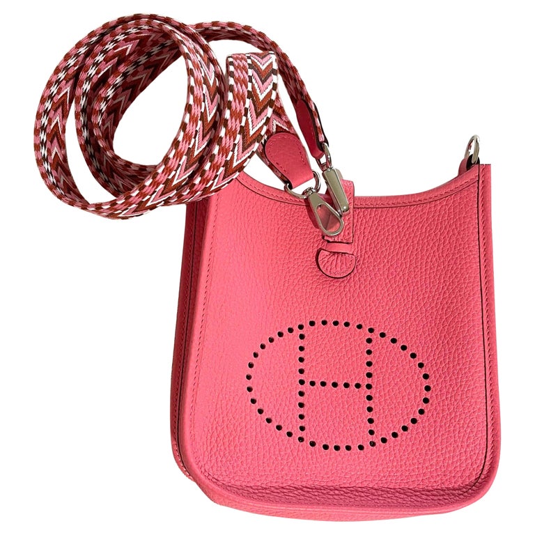 Hermès Rose Azalee Pink Mini Evelyne 16 TPM Bag Amazone Strap at 1stDibs
