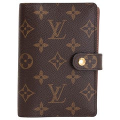 LOUIS VUITTON Ebene brown MONOGRAM CANVAS SMALL RING Agenda Cover