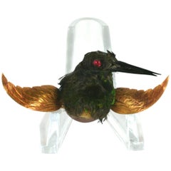 Retro Victorian Humming Bird Brooch