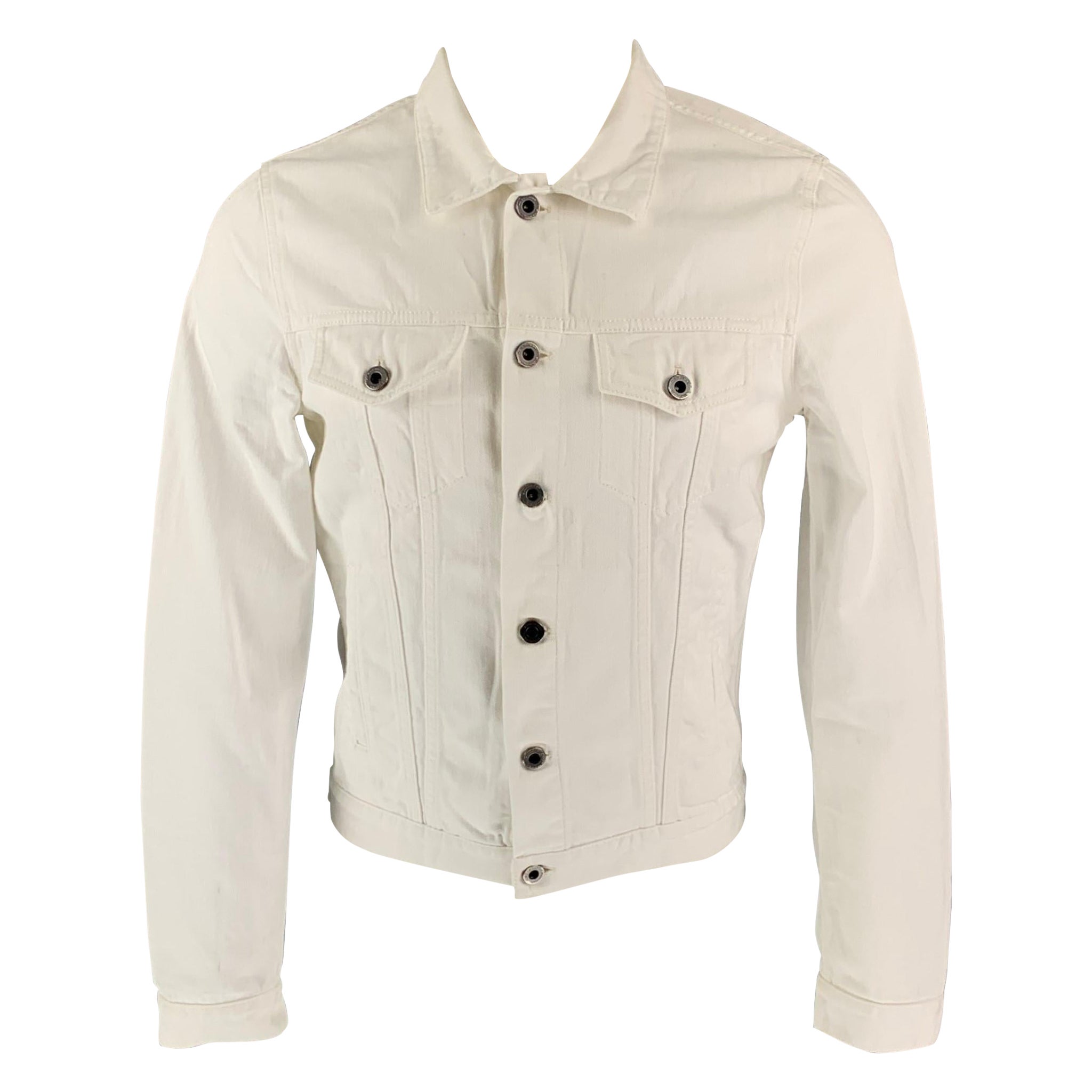 White Cotton Denim Jacket 
