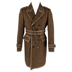 BURBERRY PRORSUM Fall 2011 Size 40 Brown Textured Virgin Wool / Alpaca Coat