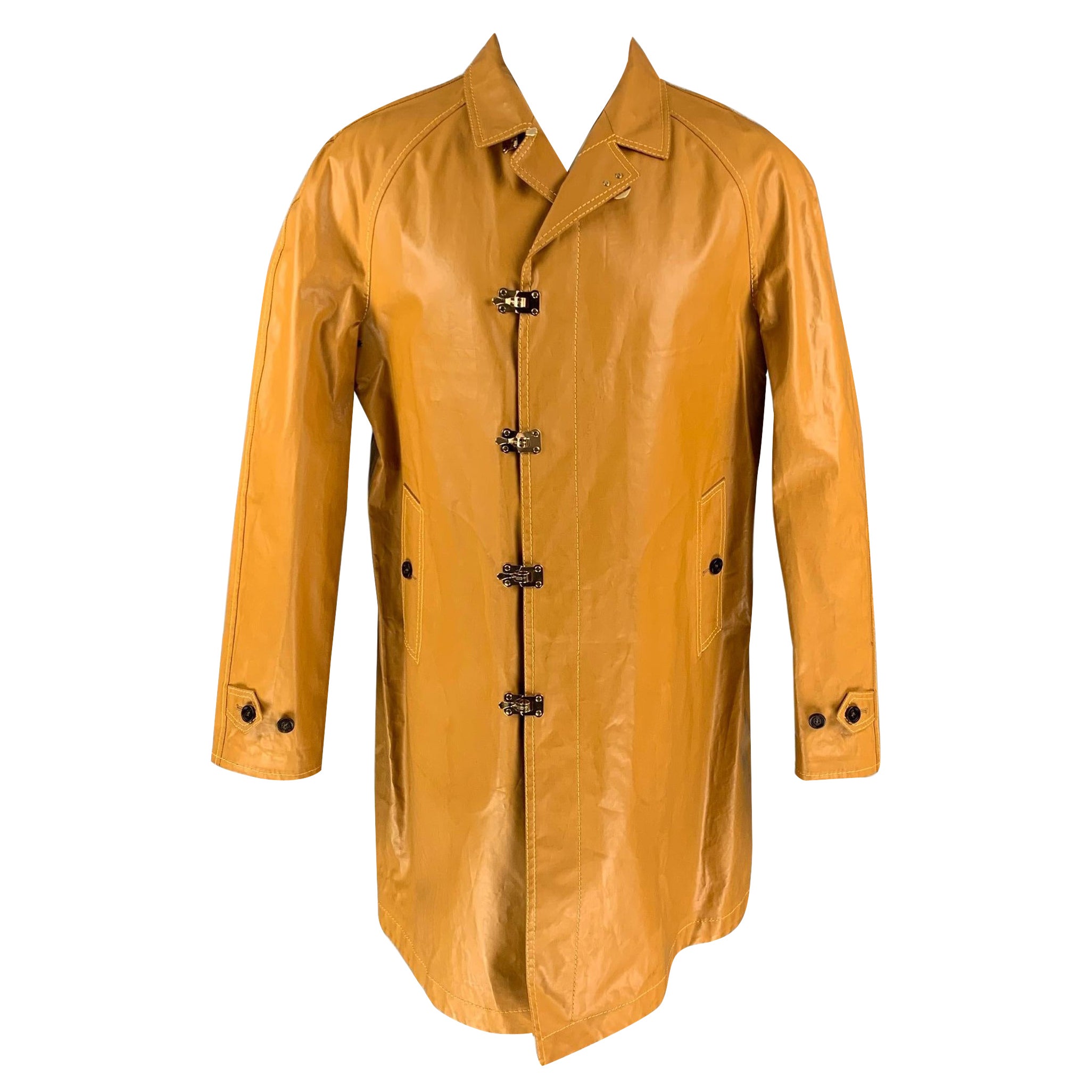 BURBERRY PRORSUM Resort 2012 Size 40 Mustard Yellow Raincoat at 1stDibs