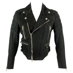 BURBERRY PRORSUM Size 38 Black Quilted Lamb Leather Biker Jacket