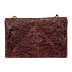 1988 Chanel Bordeaux Leather Shoulder Retro Bag