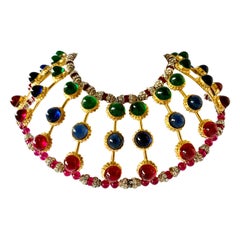 Chanel Mughal Style Haute Couture Jeweled Statement Necklace