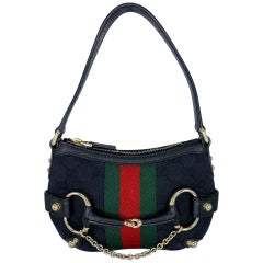 Gucci by Tom Ford Horse Bit Mini Bag Chain GG Monogram Green & Red Webbing
