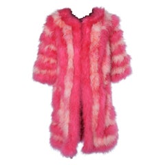 Bright pink feather's coat Sonia Rykiel 