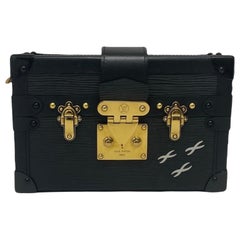 Louis Vuitton Black Leather Petit Malle Bag