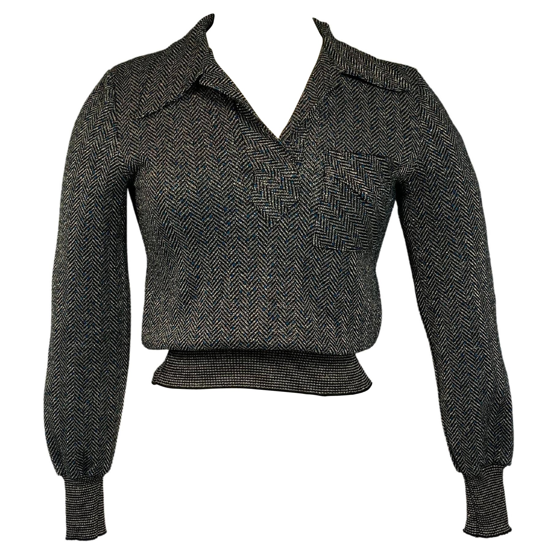 Callaghan lurex and wool jumper by Gianni Versace For Sale