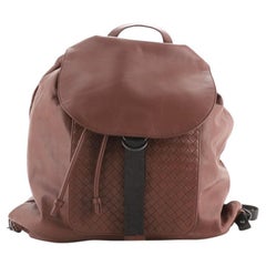 Bottega Veneta Backpack Leather with Intrecciato Large