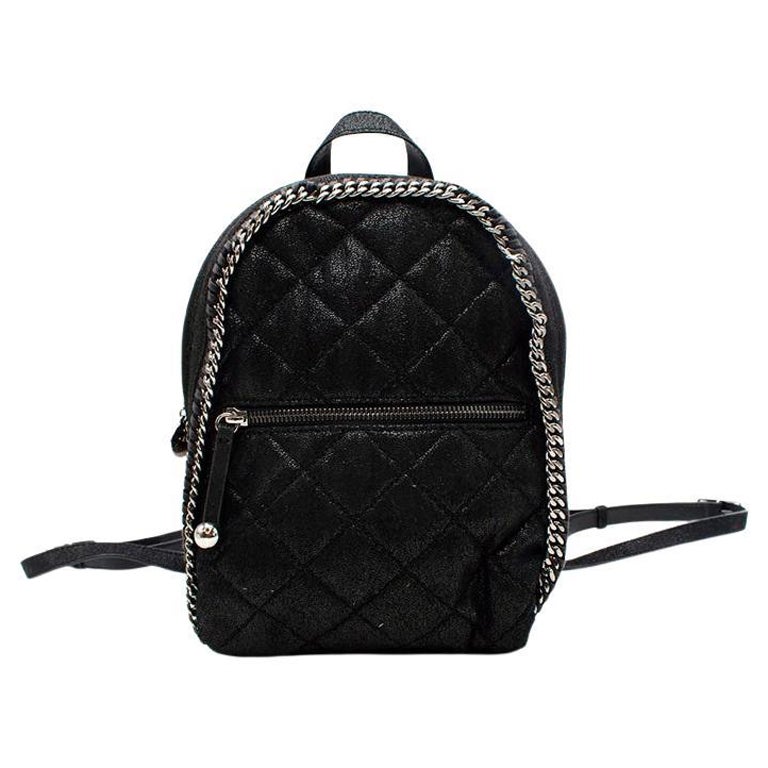 Stella McCartney Black Mini Falabella Backpack For Sale at 1stDibs