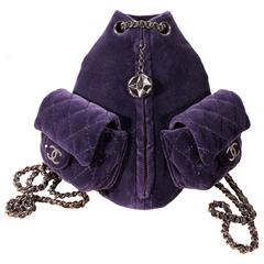 Chanel Mini Backpack - purple velvet