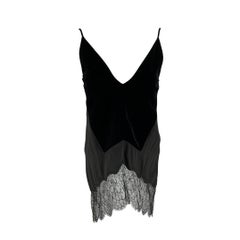 GIVENCHY Size S Black Viscose Mixed Fabrics Dress Top