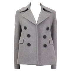 CELINE - Manteau en cachemire gris clair « OPEN PEACOAT » avec manches 38 S