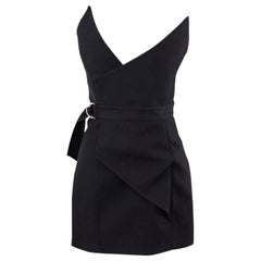 SAINT LAUREN BLACK MINI DRESS size 34 - XS