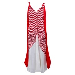 FENDI RED and WHITE CHECKERED DETAILS DRESS size 38 - XS