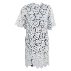 VALENTINO WHITE COTTON LACE DRESS size 40 - S