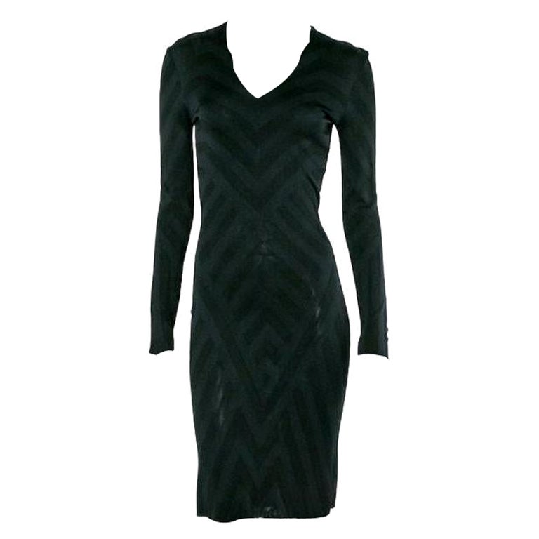 ALEXANDER McQueen BLACK BODYCON DRESS size S