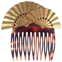 1950s Miriam Haskell Fan Hair Comb